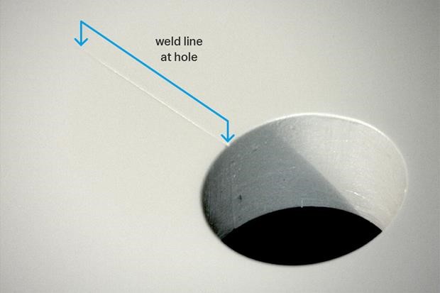 عیب یابی تزریق weld line