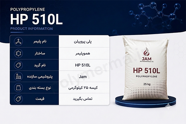 مشخصات خرید و قیمت پلی پروپیلن pp 510l
