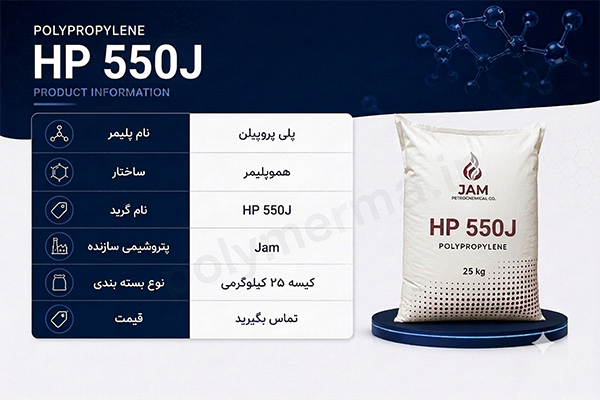 مشخصات خرید و قیمت پلی پروپیلن hp550j